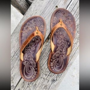 Olukai Paniolo Women’s Leather Beach Sandals